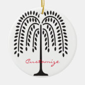 Weeping Willow Silhouette Thunder_Cove Keramik Ornament (Vorne)