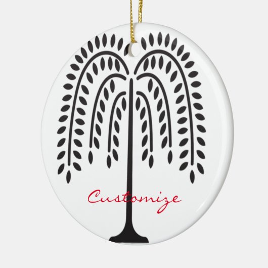 Weeping Willow Silhouette Thunder_Cove Keramik Ornament (Links)