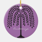Weeping Willow Silhouette Thunder_Cove Keramik Ornament (Hinten)