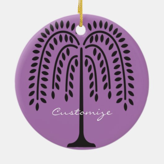 Weeping Willow Silhouette Thunder_Cove Keramik Ornament (Hinten)