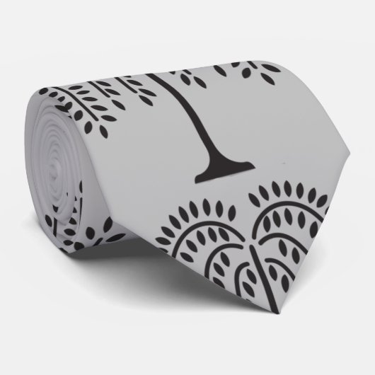 Weeping Willow Silhouette Thunder_Cove Krawatte (Gerollt)