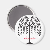 Weeping Willow Silhouette Thunder_Cove Magnet (Vorderseite/Rückseite)