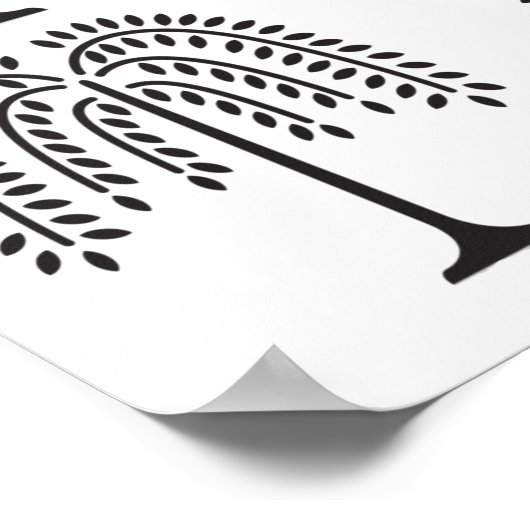 Weeping Willow Silhouette Thunder_Cove Poster (Ecke)