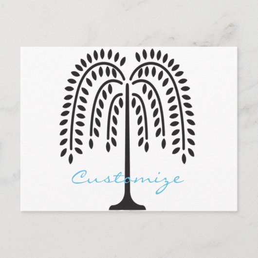 Weeping Willow Silhouette Thunder_Cove Postkarte (Vorderseite)