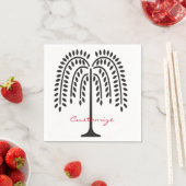 Weeping Willow Silhouette Thunder_Cove Serviette (Beispiel)