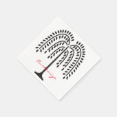 Weeping Willow Silhouette Thunder_Cove Serviette (Ecke)