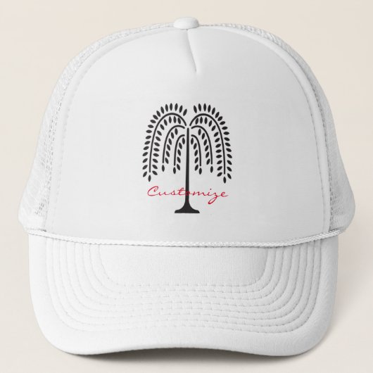 Weeping Willow Silhouette Thunder_Cove Truckerkappe (Vorderseite)