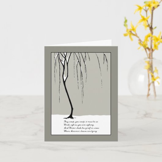 Weeping Willow Sympathy Card Karte (Gelbe Blume)