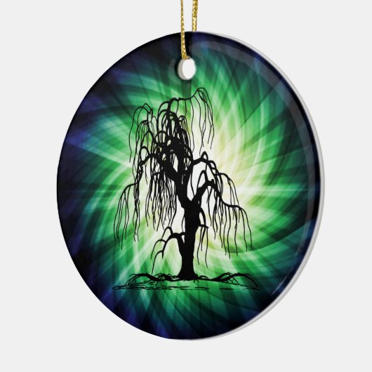 Weeping Willow Tree Keramik Ornament (Links)