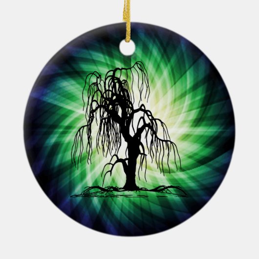 Weeping Willow Tree Keramik Ornament (Hinten)