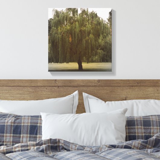 Weeping Willow Tree Leinwanddruck (Insitu (Schlafzimmer))