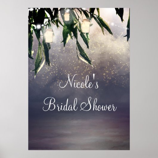 Weeping Willow Tree & Mason Jar Lights Banner Poster (Vorne)