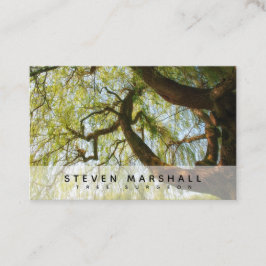 Weeping Willow Tree Surgeon UK Euro Business Card Visitenkarte