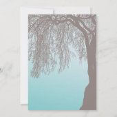 Weeping Willow Tree Wedding Einladung (Rückseite)