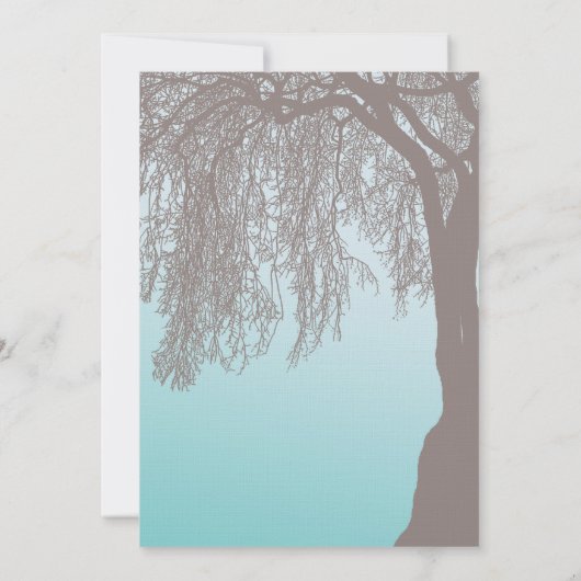 Weeping Willow Tree Wedding Einladung (Rückseite)