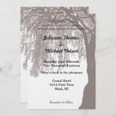 Weeping Willow Tree Wedding Einladung (Vorne/Hinten)