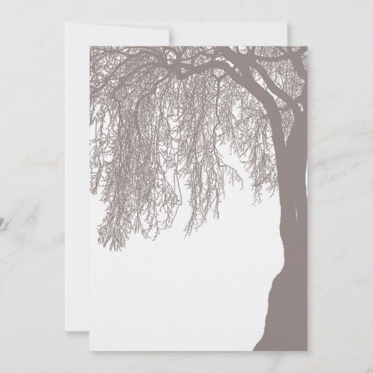 Weeping Willow Tree Wedding Einladung (Rückseite)