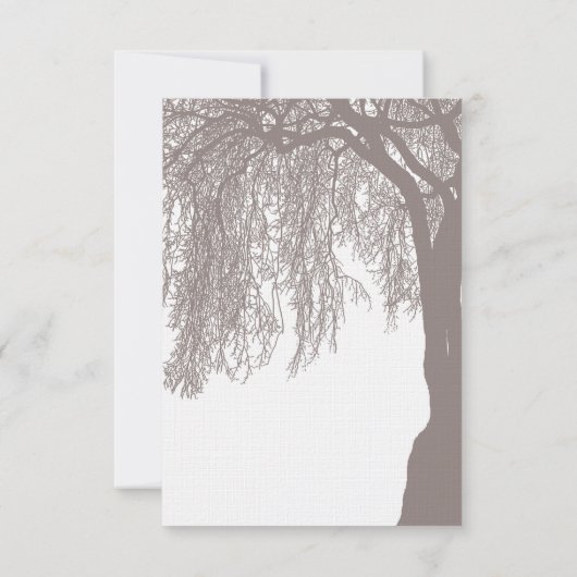 Weeping Willow Tree Wedding RSVP Karte (Rückseite)