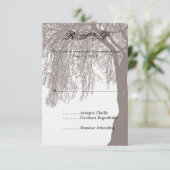 Weeping Willow Tree Wedding RSVP Karte (Stehend Vorderseite)