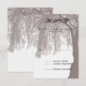 Weeping Willow Tree Wedding RSVP Karte (Vorne/Hinten)