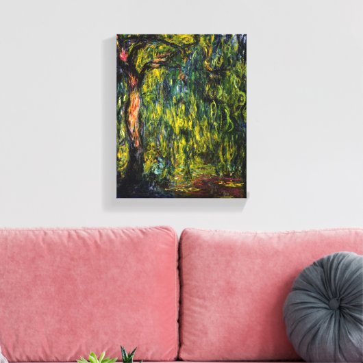 Weeping Willow von Claude Monet Leinwanddruck (Insitu (Wohnzimmer))