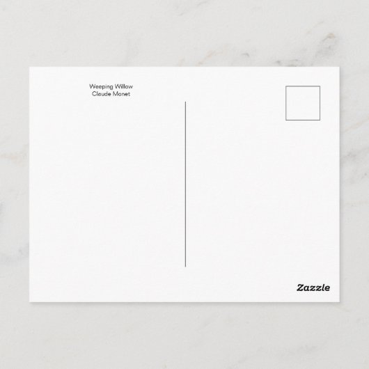 Weeping Willow von Claude Monet Postcard Postkarte (Rückseite)