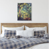 Weeping Willow von Claude Monet, Vintage Kunst Leinwanddruck (Insitu (Schlafzimmer))
