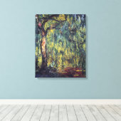 Weeping Willow von Claude Monet, Vintage Kunst Leinwanddruck (Insitu (Holzboden))