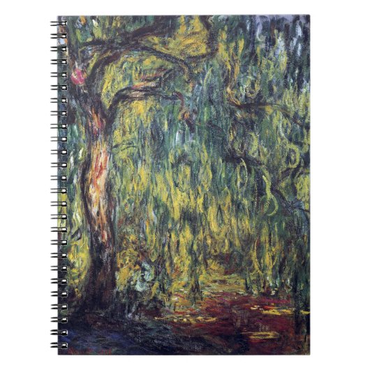 Weeping Willow von Claude Monet, Vintage Kunst Notizblock (Vorderseite)