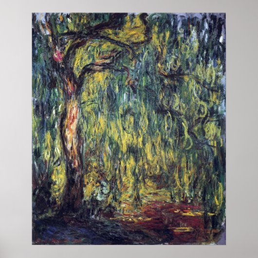 Weeping Willow von Claude Monet, Vintage Kunst Poster (Vorne)