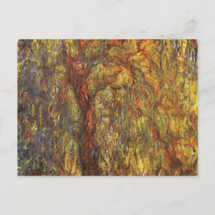 Weeping Willow von Claude Monet, Vintage Kunst Postkarte