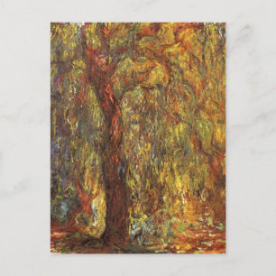 Weeping Willow von Claude Monet, Vintage Kunst Postkarte