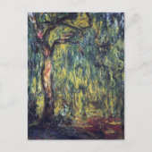 Weeping Willow von Claude Monet, Vintage Kunst Postkarte (Vorderseite)