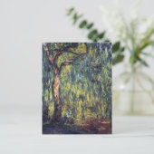 Weeping Willow von Claude Monet, Vintage Kunst Postkarte (Stehend Vorderseite)