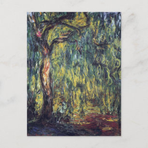 Weeping Willow von Claude Monet, Vintage Kunst Postkarte