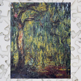 Weeping Willow von Claude Monet, Vintage Kunst Puzzle
