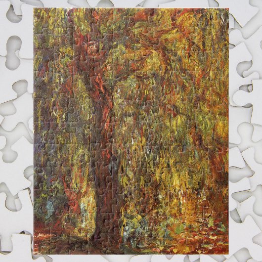 Weeping Willow von Claude Monet, Vintage Kunst Puzzle