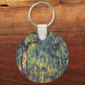 Weeping Willow von Claude Monet, Vintage Kunst Schlüsselanhänger (Vorderseite)