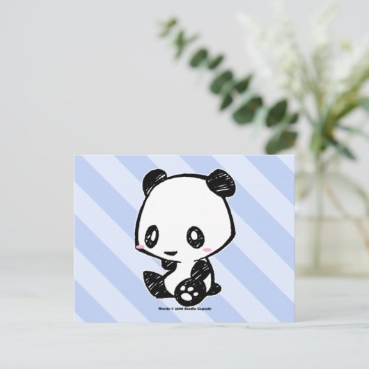 Weetle Panda Postkarte (Stehend Vorderseite)