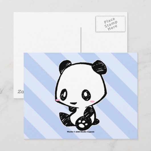 Weetle Panda Postkarte (Vorne/Hinten)