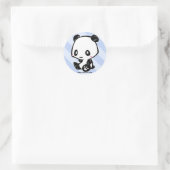 Weetle Panda Runder Aufkleber (Tasche)