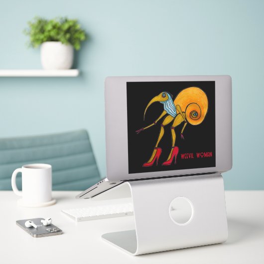 Weevil Woman Large Vinyl Sticker (Laptop auf Schreibtisch)