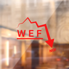 WEF Nein! Fensteraufkleber