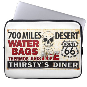 Weg 66-700 Meilen Vintages Zeichen der Wüste Laptopschutzhülle