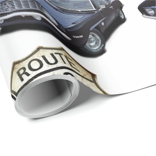 Weg 66 Camaro Geschenkpapier (Rolleneckpunkt)