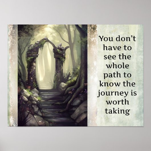 Weg auf dem Reiseplakat Poster (Vorne)