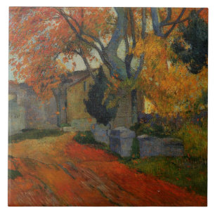 Weg bei Alchamps Arles von Paul Gauguin Fliese