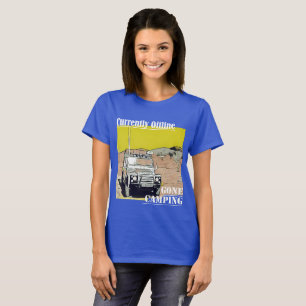 Weg Camping Derzeit Offline Funky T-Shirt