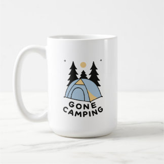 Weg Camping Retro Zelt Nacht Wald Lustiges Camping Kaffeetasse