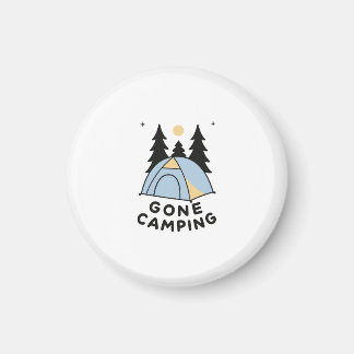 Weg Camping Retro Zelt Nacht Wald Lustiges Camping Magnet